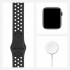 Apple Watch Nike SE, 44 мм, корпус из алюминия цвета «серый космос», спортивный ремешок Nike цвета «антрацитовый/чёрный»